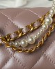 CHANEL 24P Pearl Chain Mini Bag AS4385 12.5x17x5cm