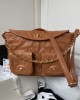 CHANEL 24P Hobo Hippie Messenger Bag AS4668 21.5x30x5cm