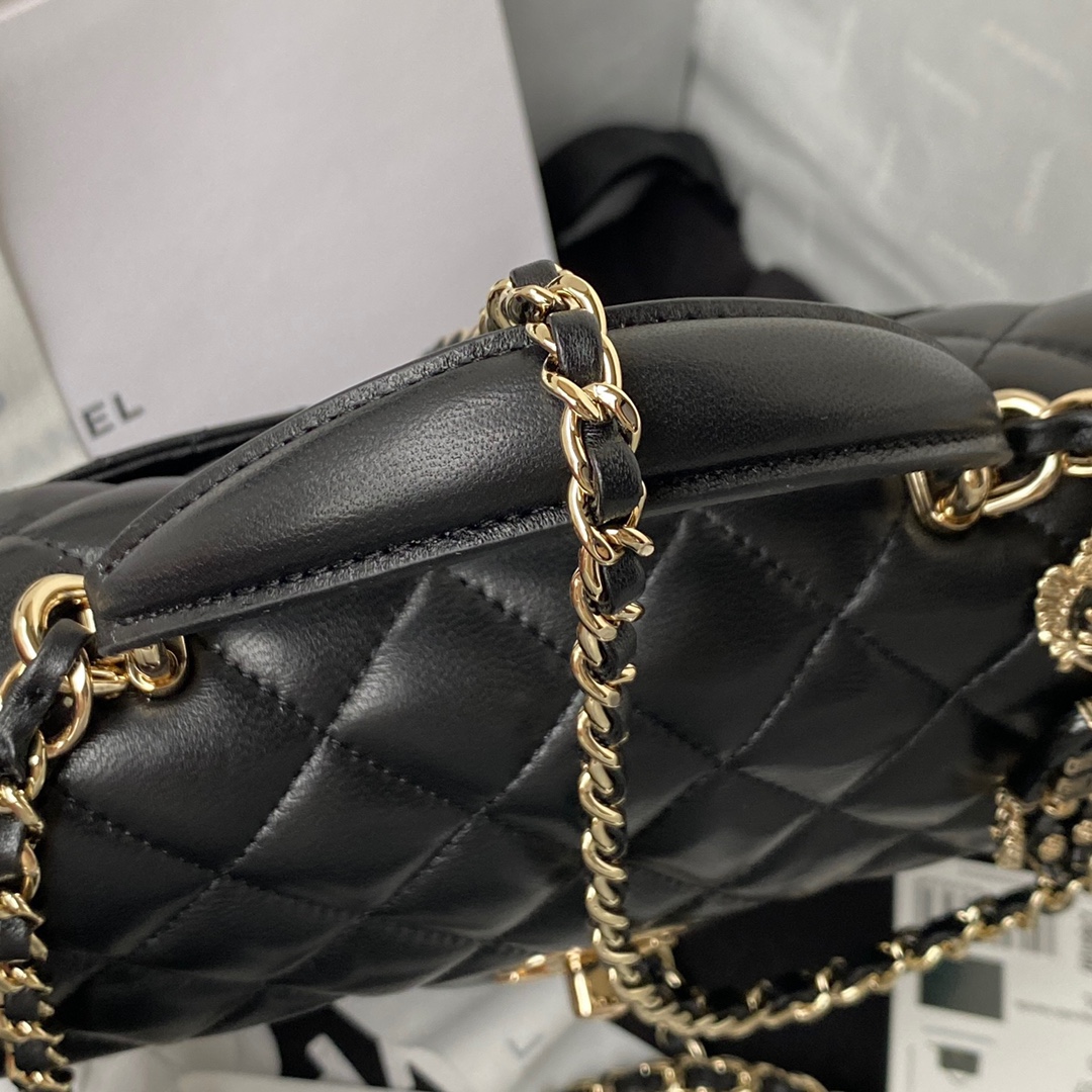 CHANEL Mini CF Handle Handbag AS2431 20x12x6cm