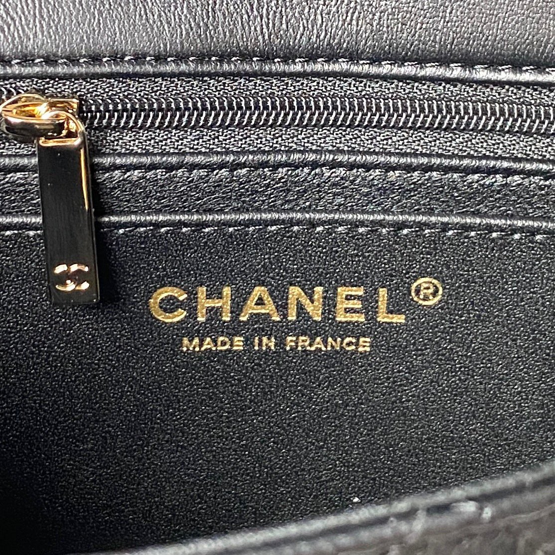 CHANEL Mini CF Handle Handbag AS2431 20x12x6cm