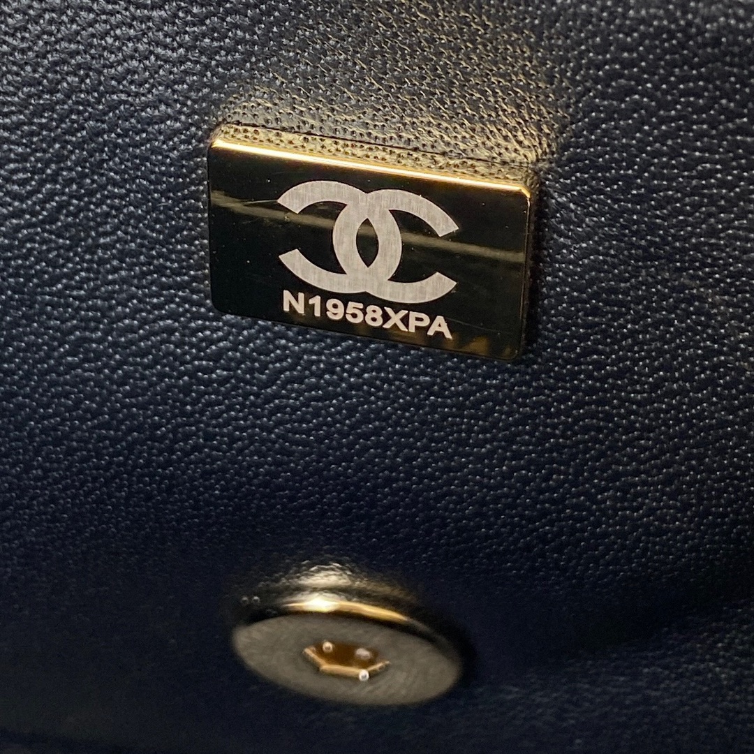 CHANEL Mini CF Handle Handbag AS2431 20x12x6cm