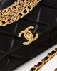 CHANEL 24C Rhinestone Handle Chain Bag AS4595 12x20x6cm