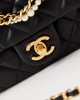 CHANEL 24P Pearl Square Fat T-Shirt Bag AS4385 12.5x17x5cm