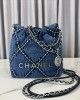 CHANEL 24P 22 Bag Mini Denim AS3980 19x20x6cm