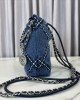 CHANEL 24P 22 Bag Mini Denim AS3980 19x20x6cm