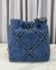 CHANEL 24P 22 Bag Mini Denim AS3980 19x20x6cm