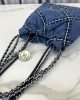 CHANEL 24P 22 Bag Mini Denim AS3980 19x20x6cm