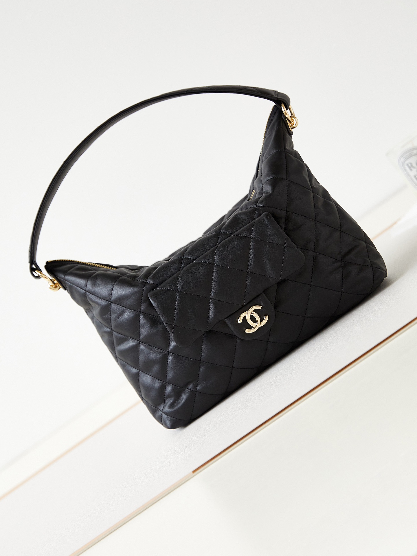 CHANEL 23B Hippie Hobo Calfskin Bag AS4347 22.5x28x13cm