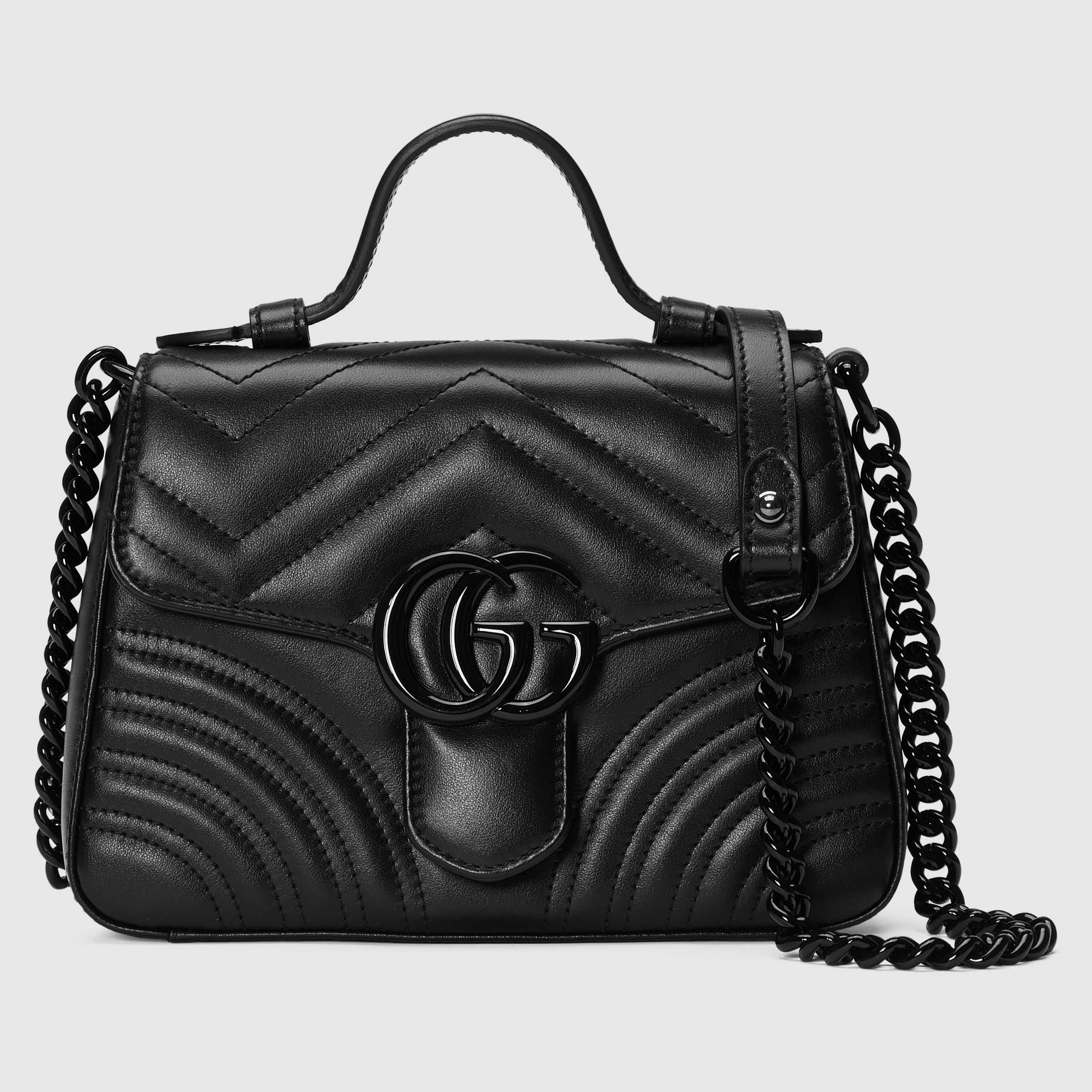 Gucci GG Marmont mini top handle bag Style ‎702563 DTDFV 1000