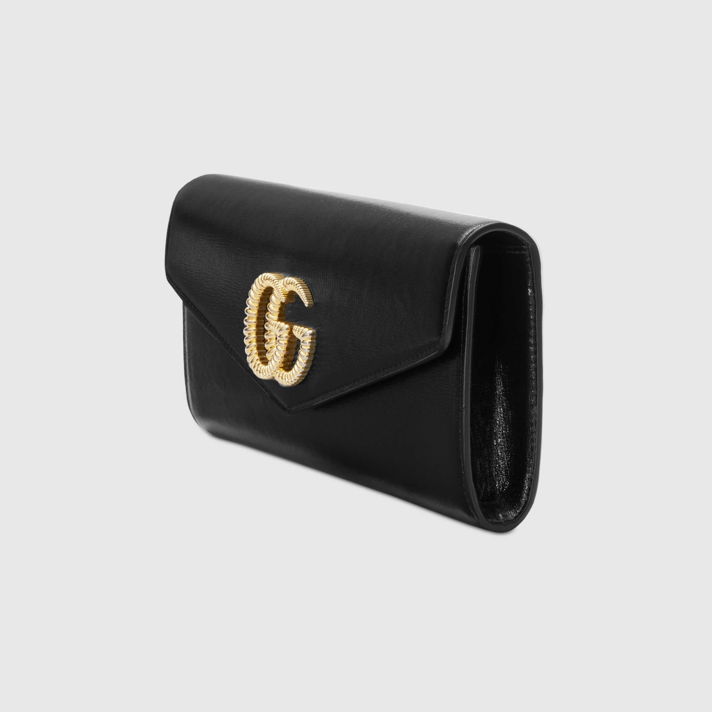 Gucci Broadway leather clutch with Double G Style ‎594101 1DB0G 1000