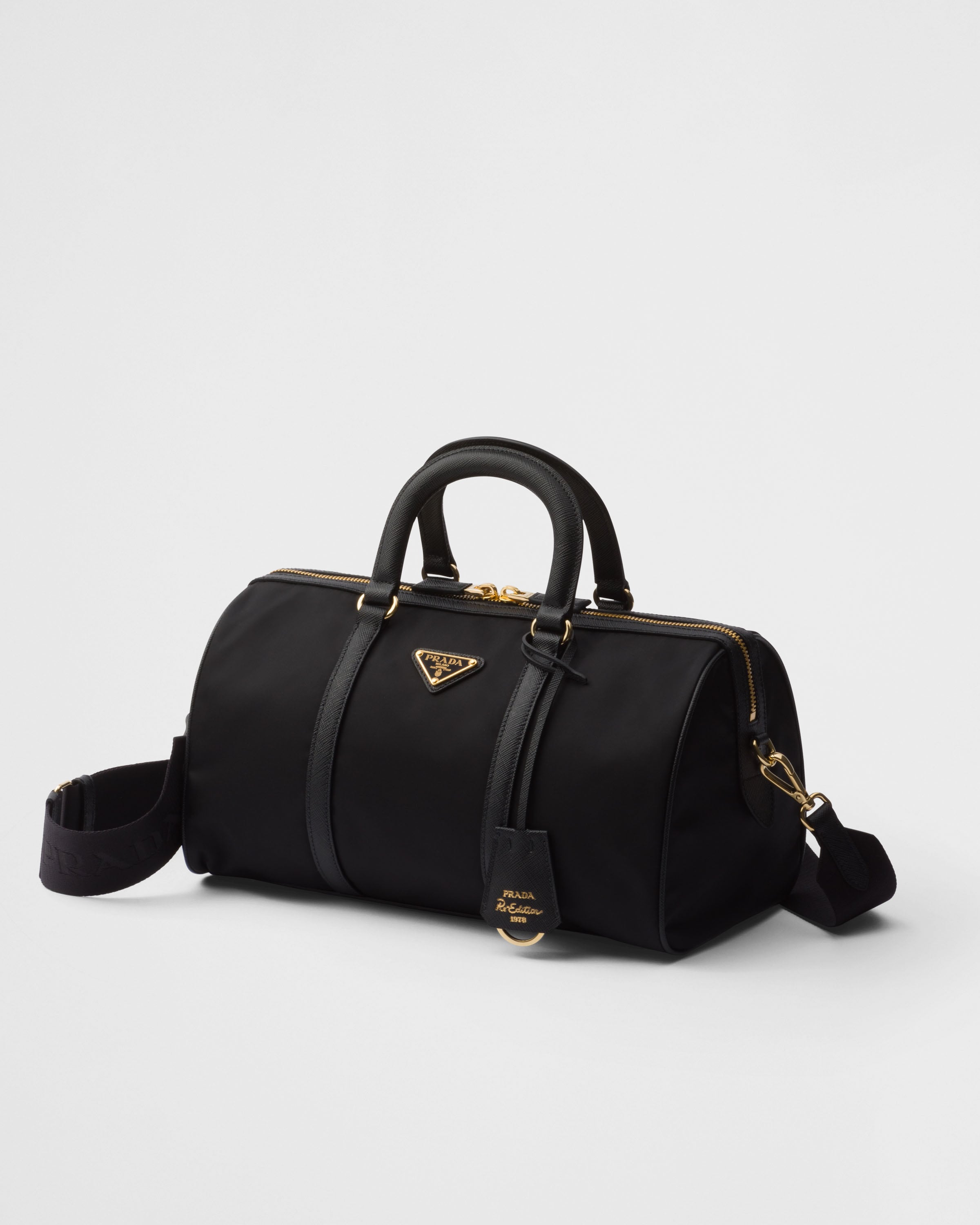 PRADA Re-Edition 1978 medium Re-Nylon and Saffiano leather top-handle bag 1BB233_R064_F0002_V_ZOM