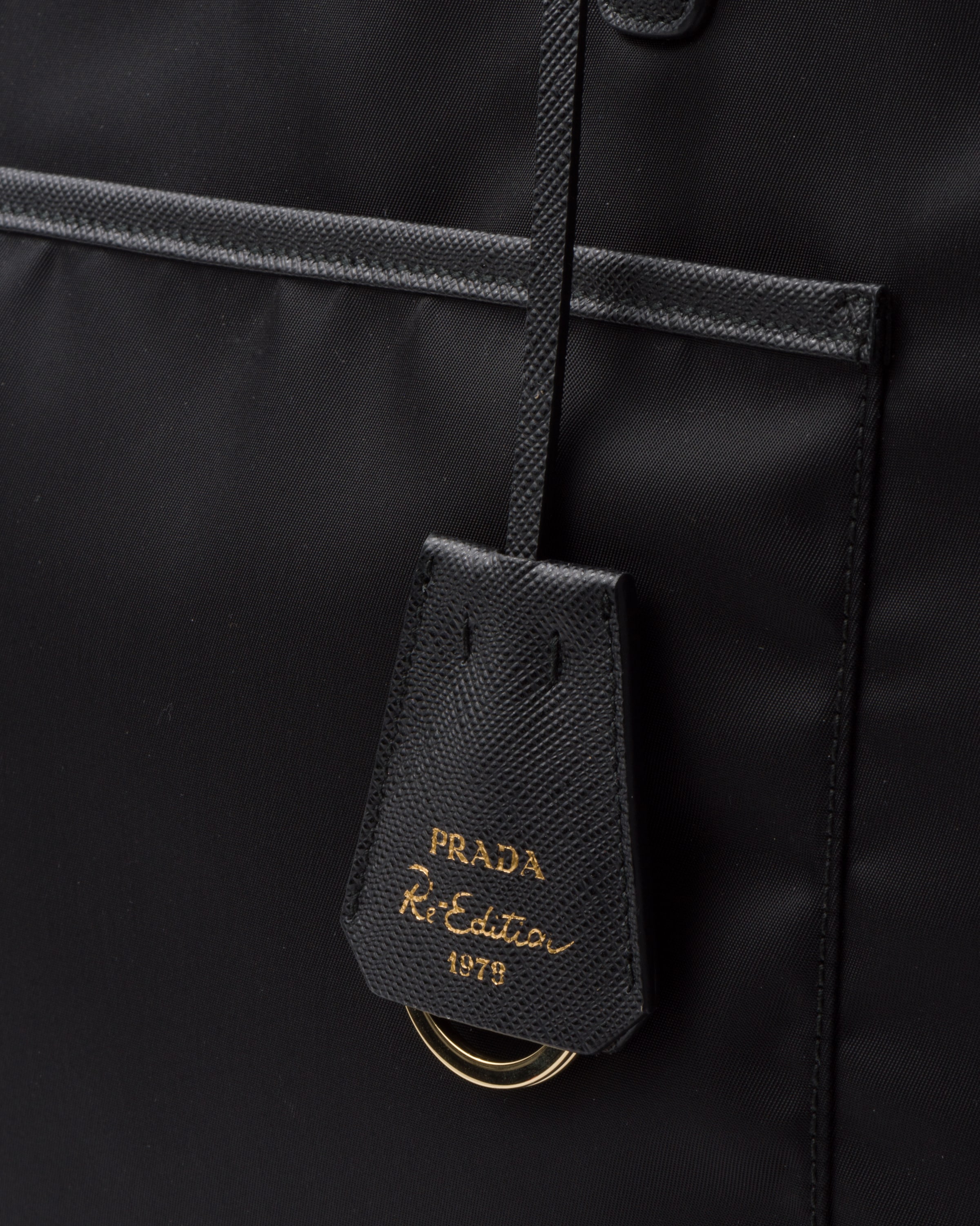 PRADA Re-Edition 1978 large Re-Nylon and Saffiano leather tote bag 1BG527_R064_F0002_V_OOO