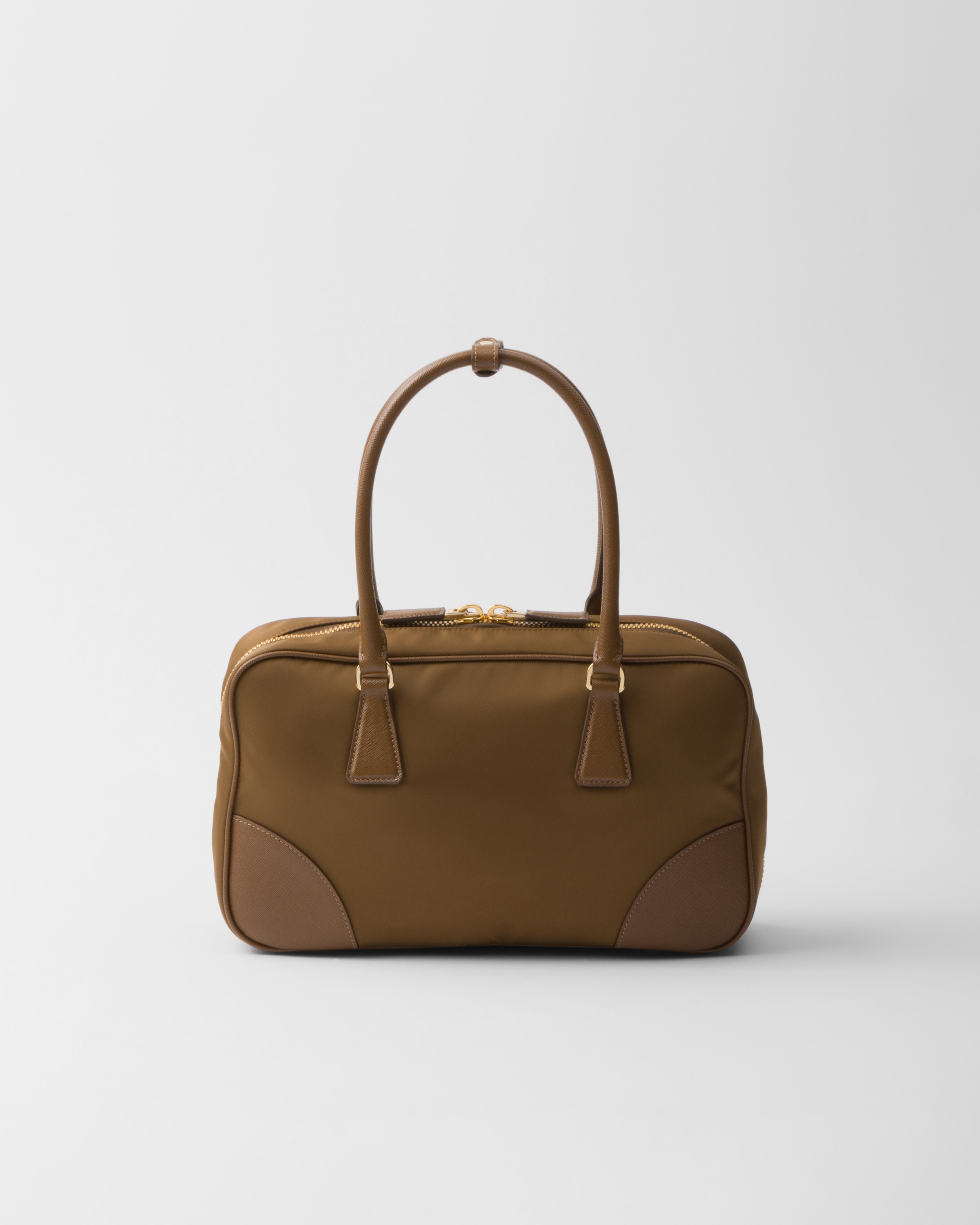 PRADA Re-Edition 1978 medium Re-Nylon and Saffiano leather two-handle bag 1BB115_R064_F0594_V_OOO