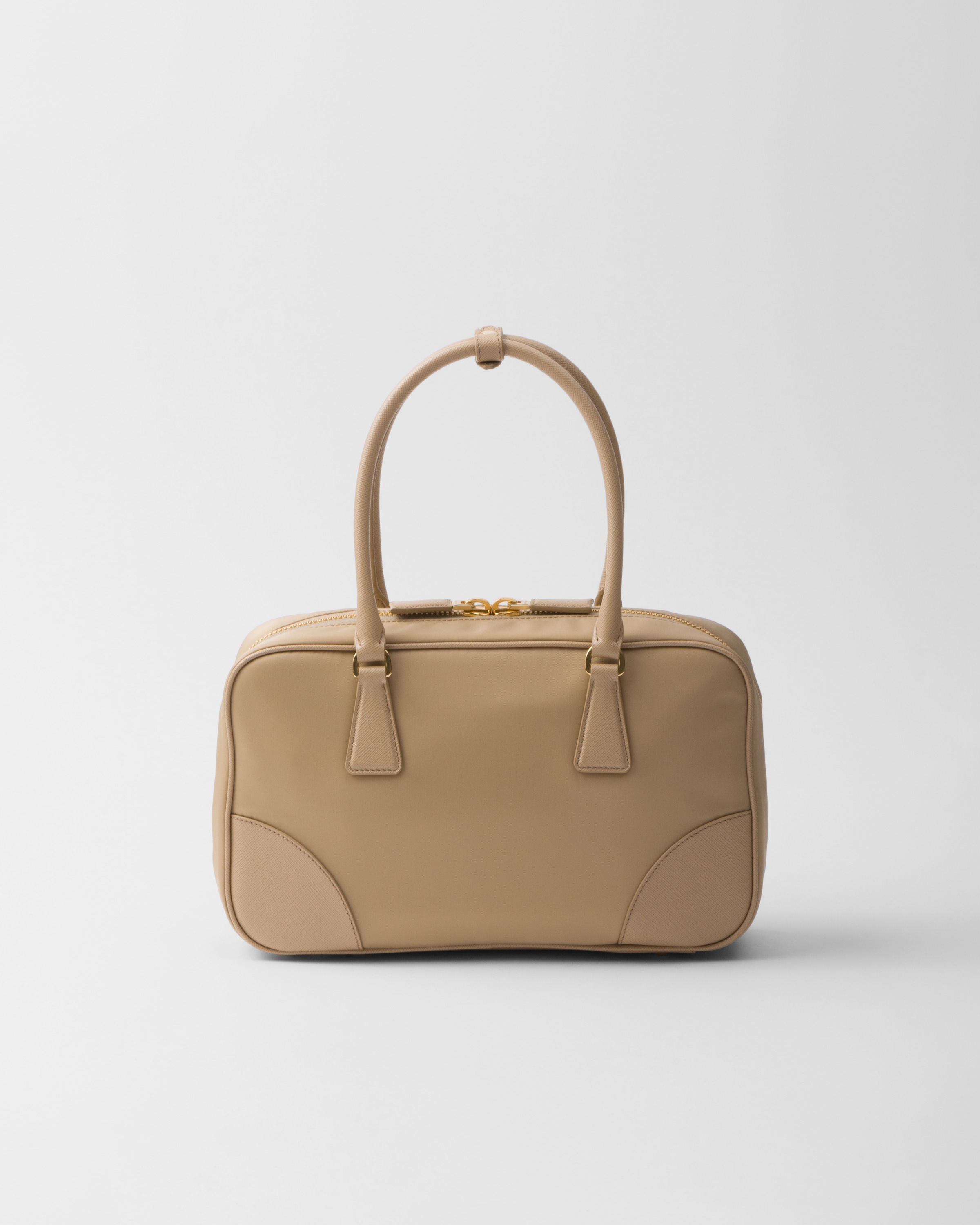 PRADA Re-Edition 1978 medium Re-Nylon and Saffiano leather two-handle bag 1BB115_R064_F0040_V_OOO