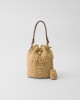 PRADA Crochet and leather mini-bucket bag 1BE068_2M2T_F0018_V_OUO