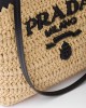 PRADA Small crochet and leather tote bag 1BG500_2M2Q_F0I55_V_GOO