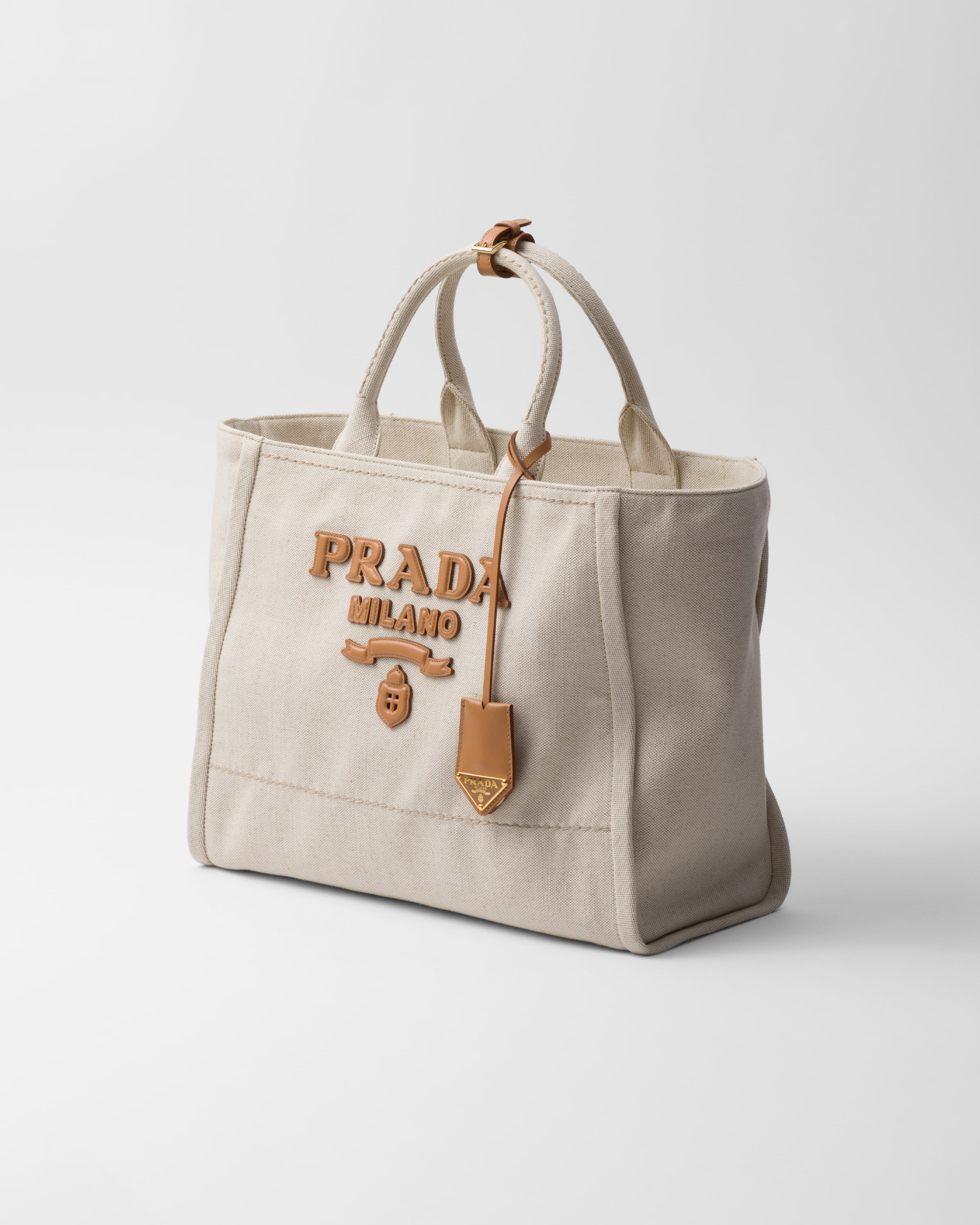 PRADA Large linen blend tote bag 1BG473_2DLI_F0018_V_OHO