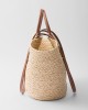 PRADA Large raffia and leather shopping bag 1BG470_2CXQ_F0A5T_V_GOO