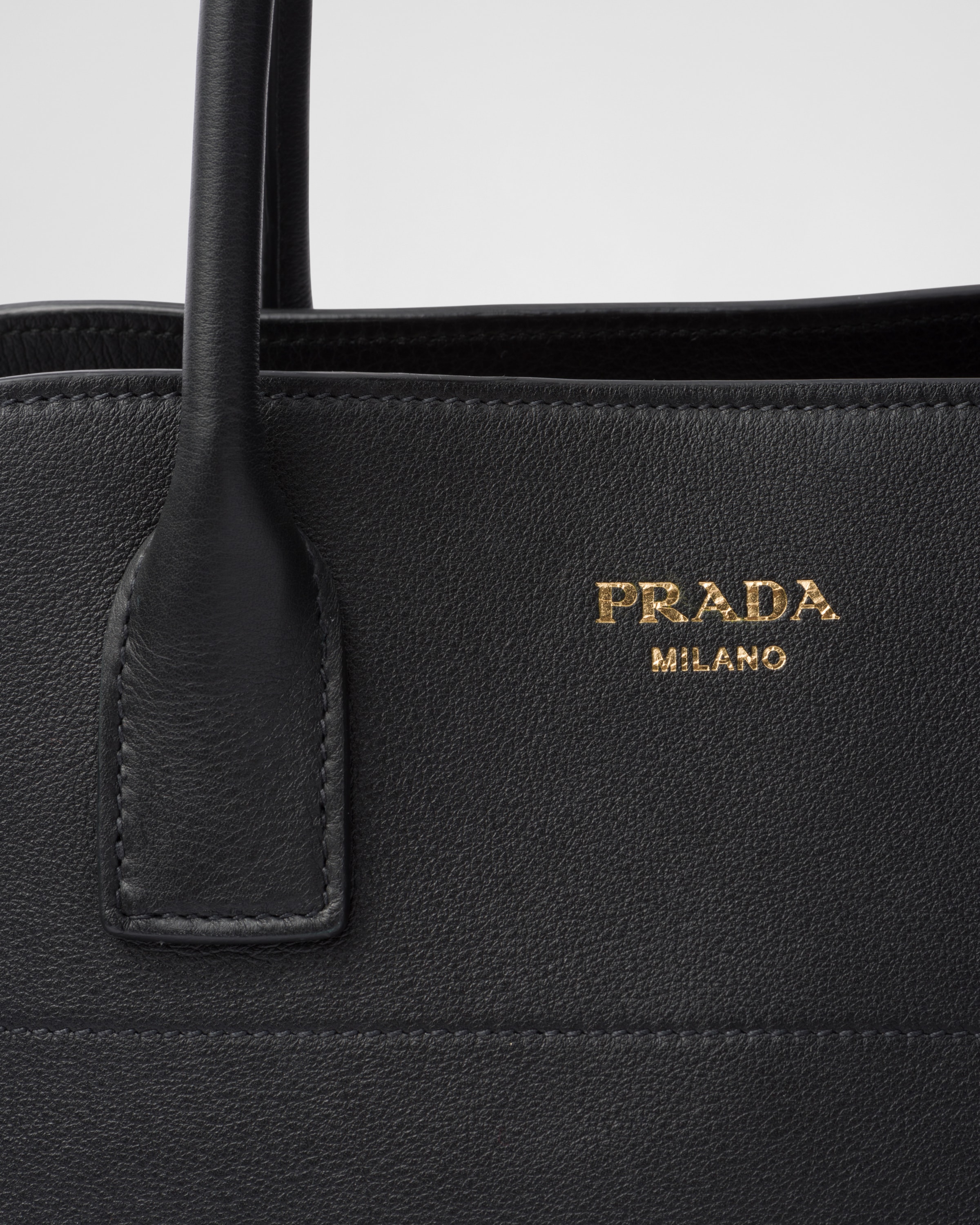 PRADA Large leather tote bag with buckles 1BG508_2CYS_F0002_V_OOO