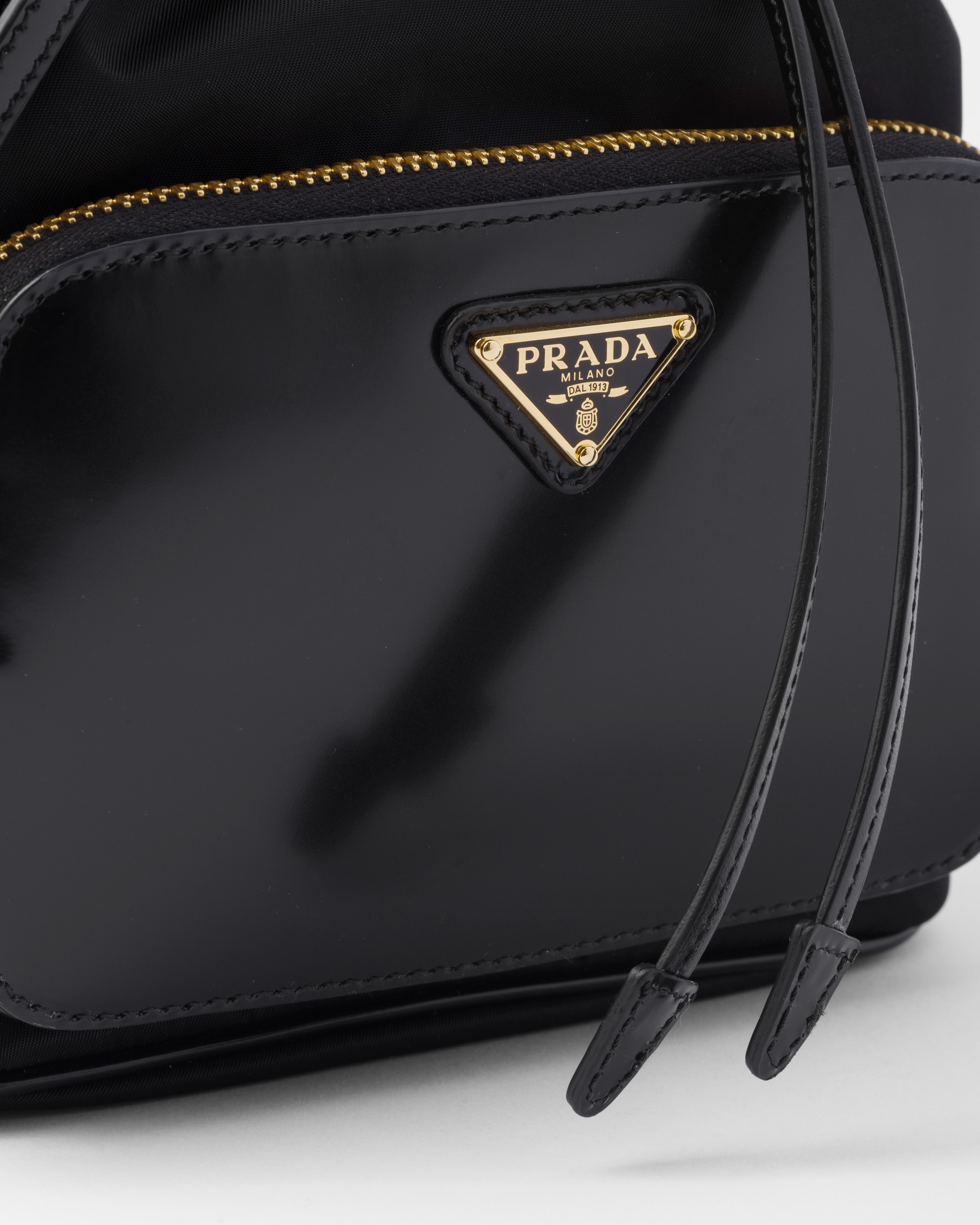 PRADA Duet Re-Nylon and brushed bucket bag 1BH038_R789_F0002_V_UOM