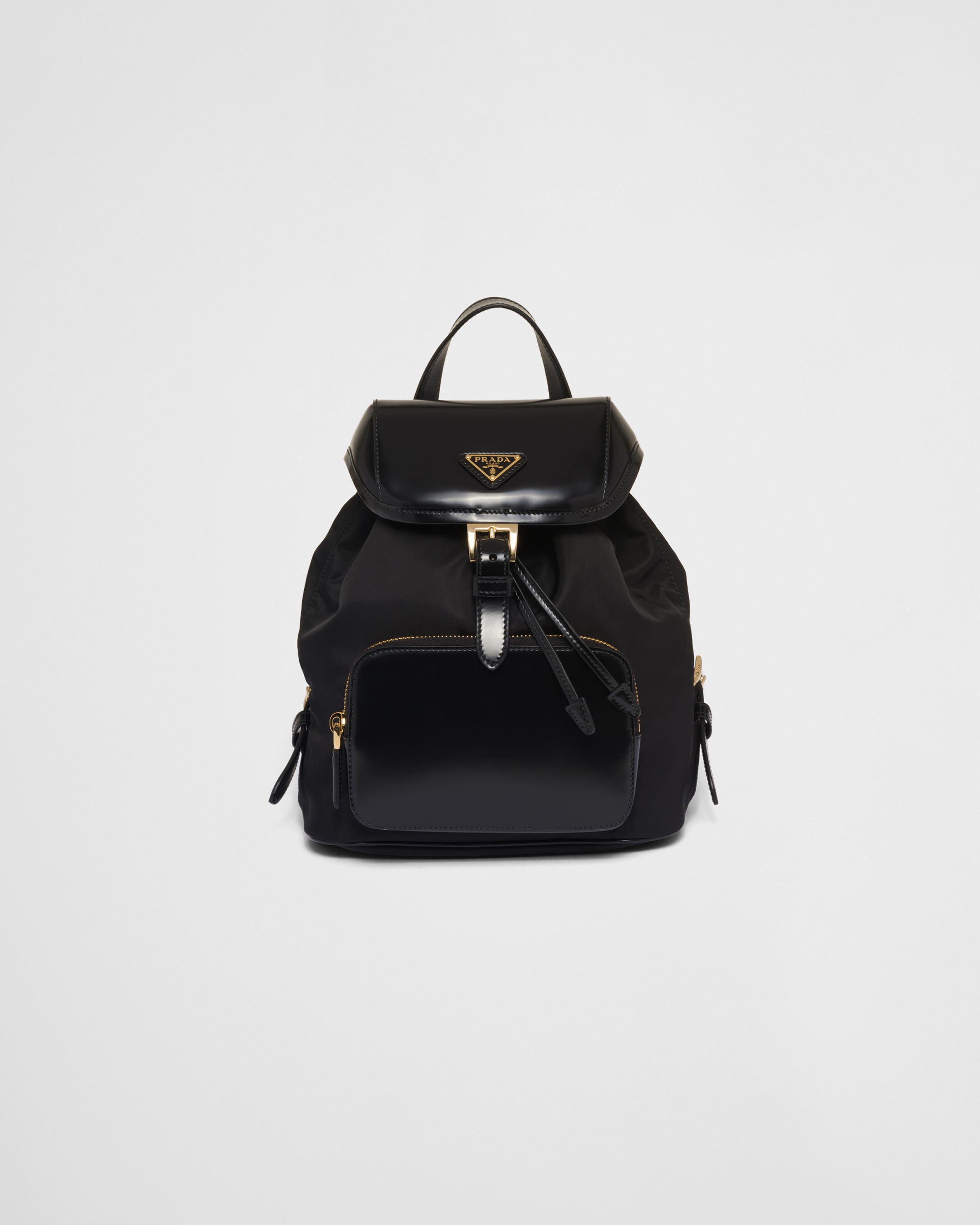 PRADA Medium Re-Nylon and brushed leather backpack 1BZ074_R789_F0002_V_OOM