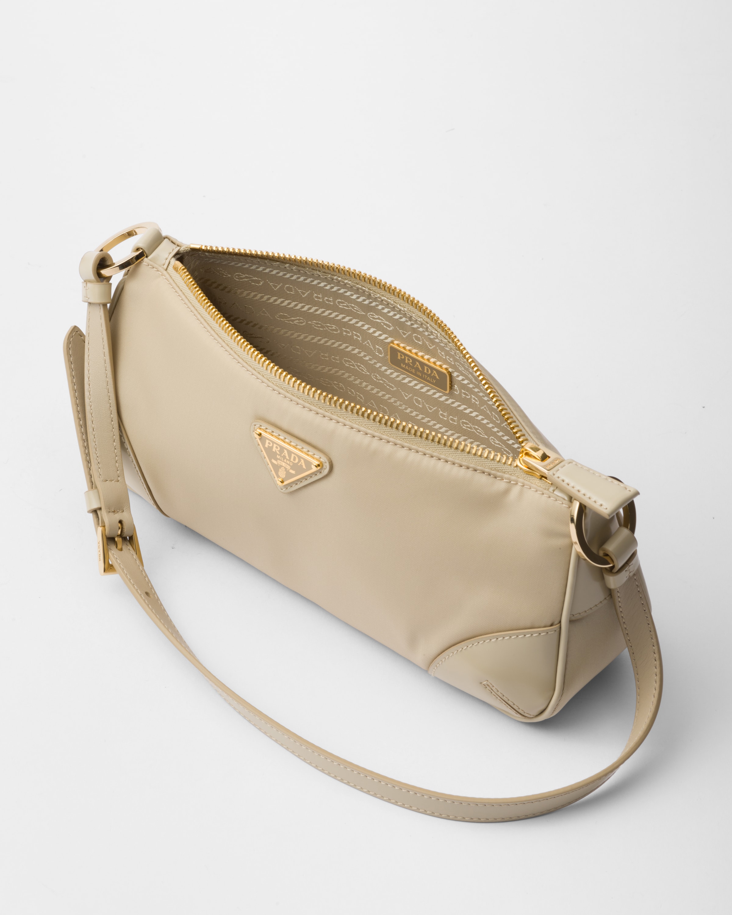 PRADA Re-Edition 2002 Re-Nylon and brushed leather shoulder bag 1BC201_R789_F0F24_V_OOO