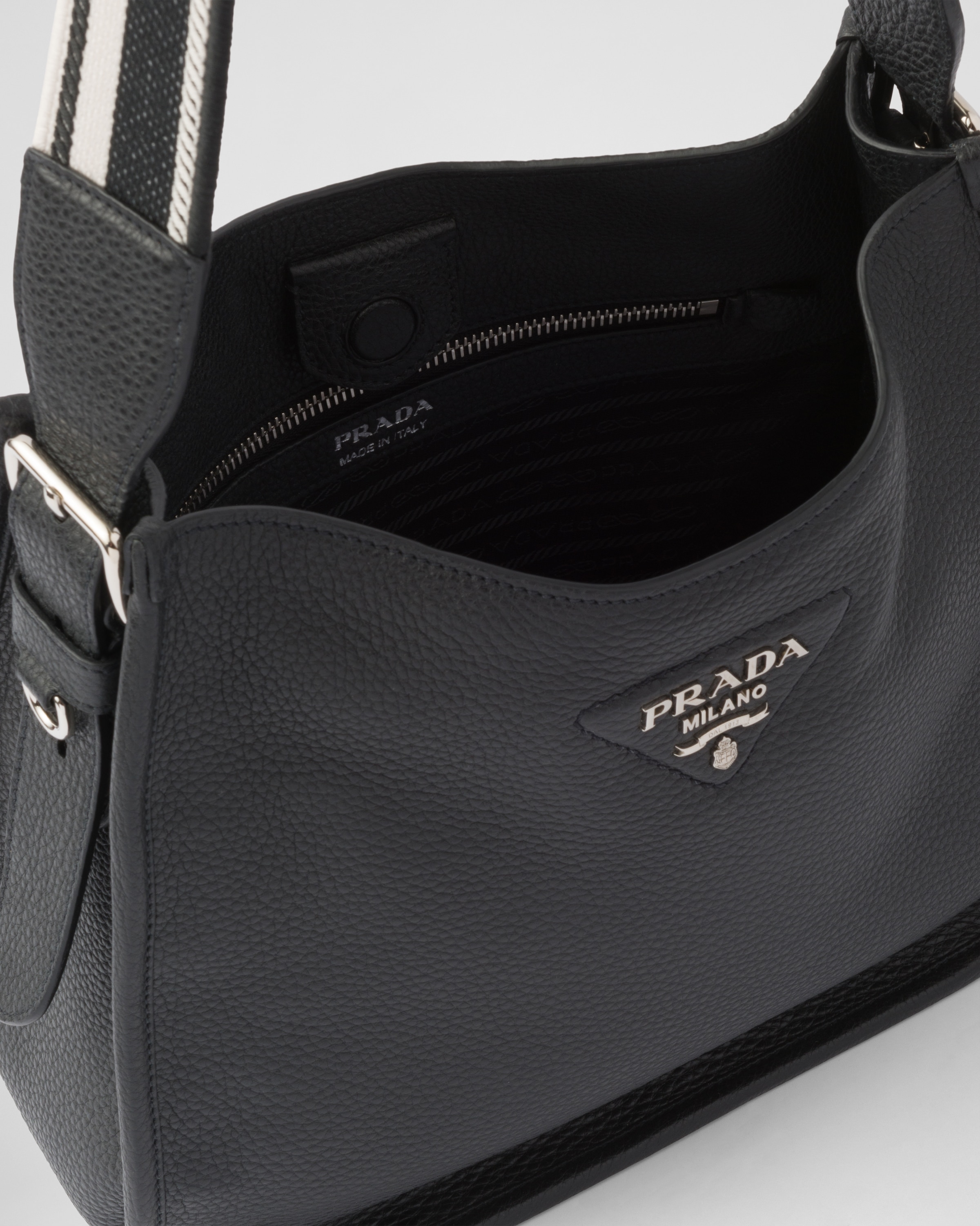 PRADA Leather hobo bag 1BC073_2DKV_F0002_V_FOO