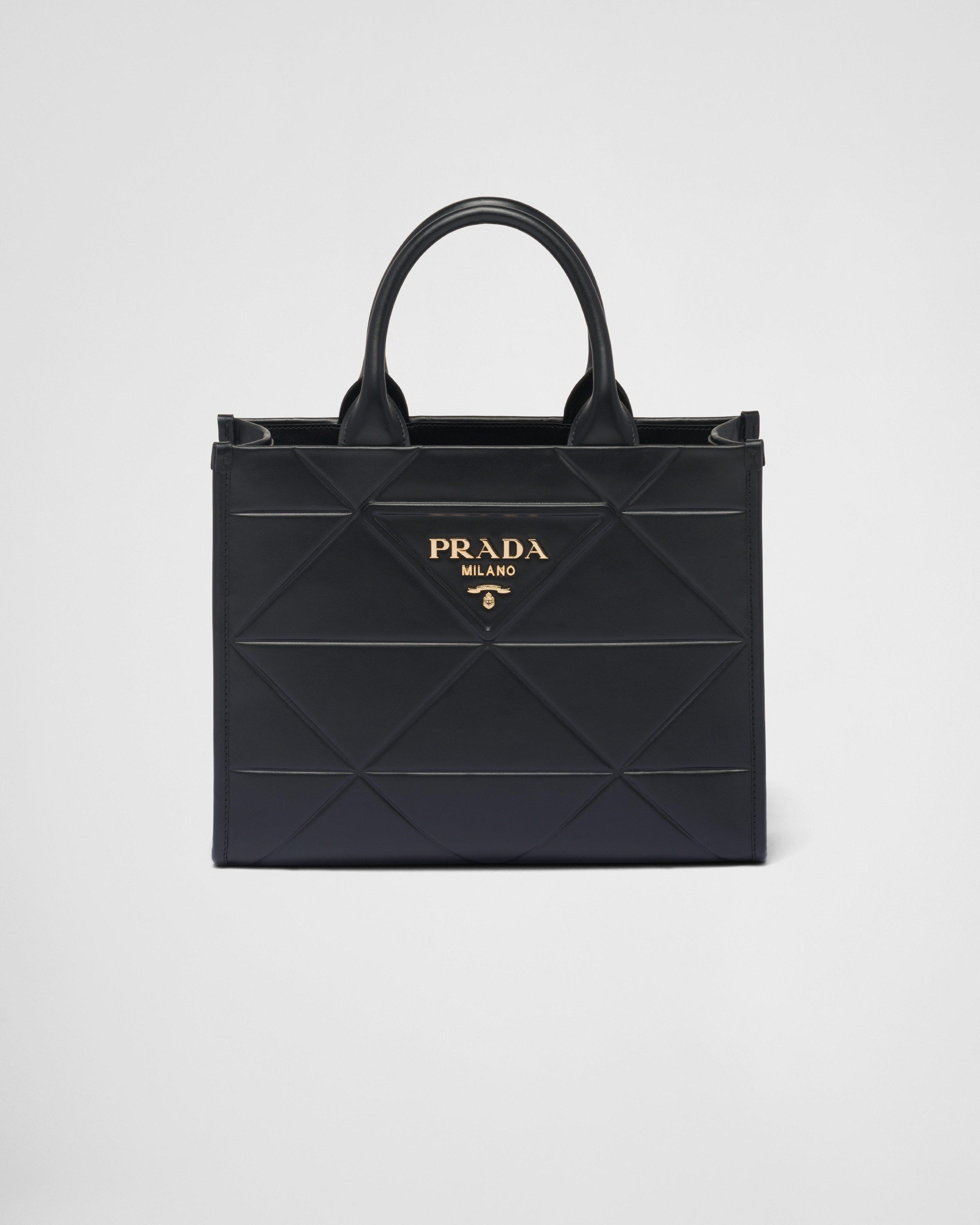 PRADA Small leather Symbole bag with topstitching 1BA379_ASK_F0002_V_OCO