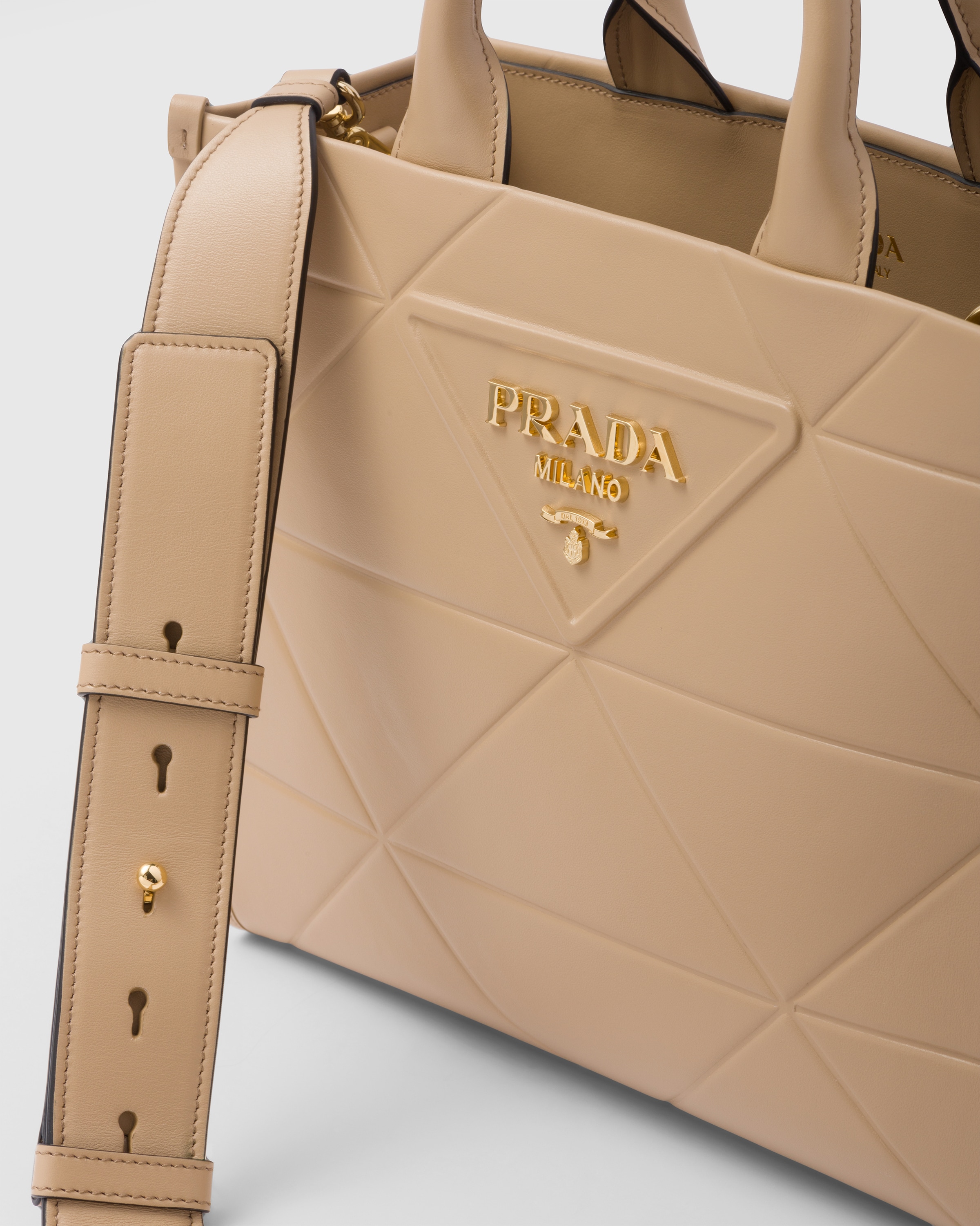 PRADA Small leather Symbole bag with topstitching 1BA379_ASK_F0036_V_OCO