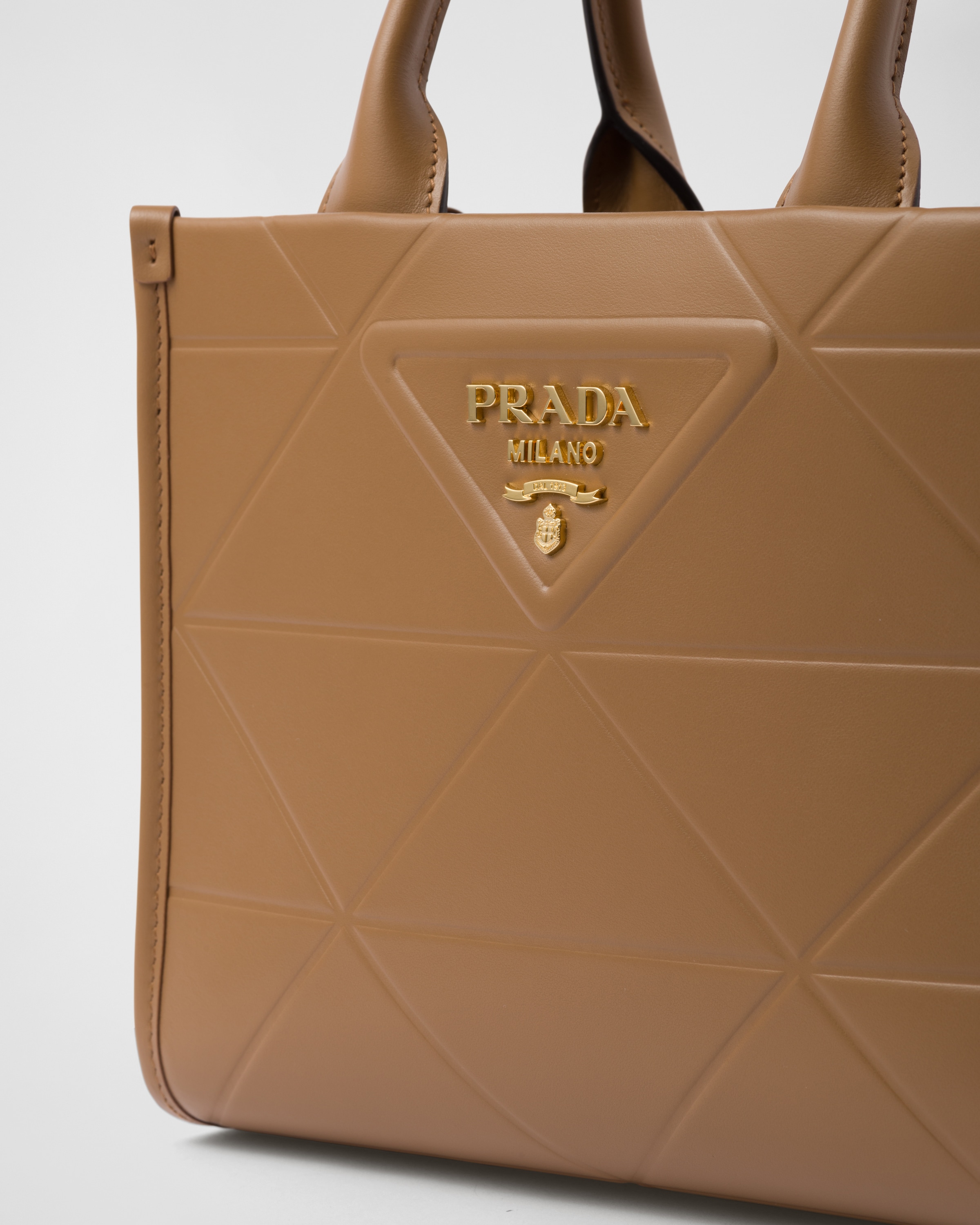 PRADA Mini Symbole leather bag with stitching 1BA396_ASK_F03OE_V_OCO