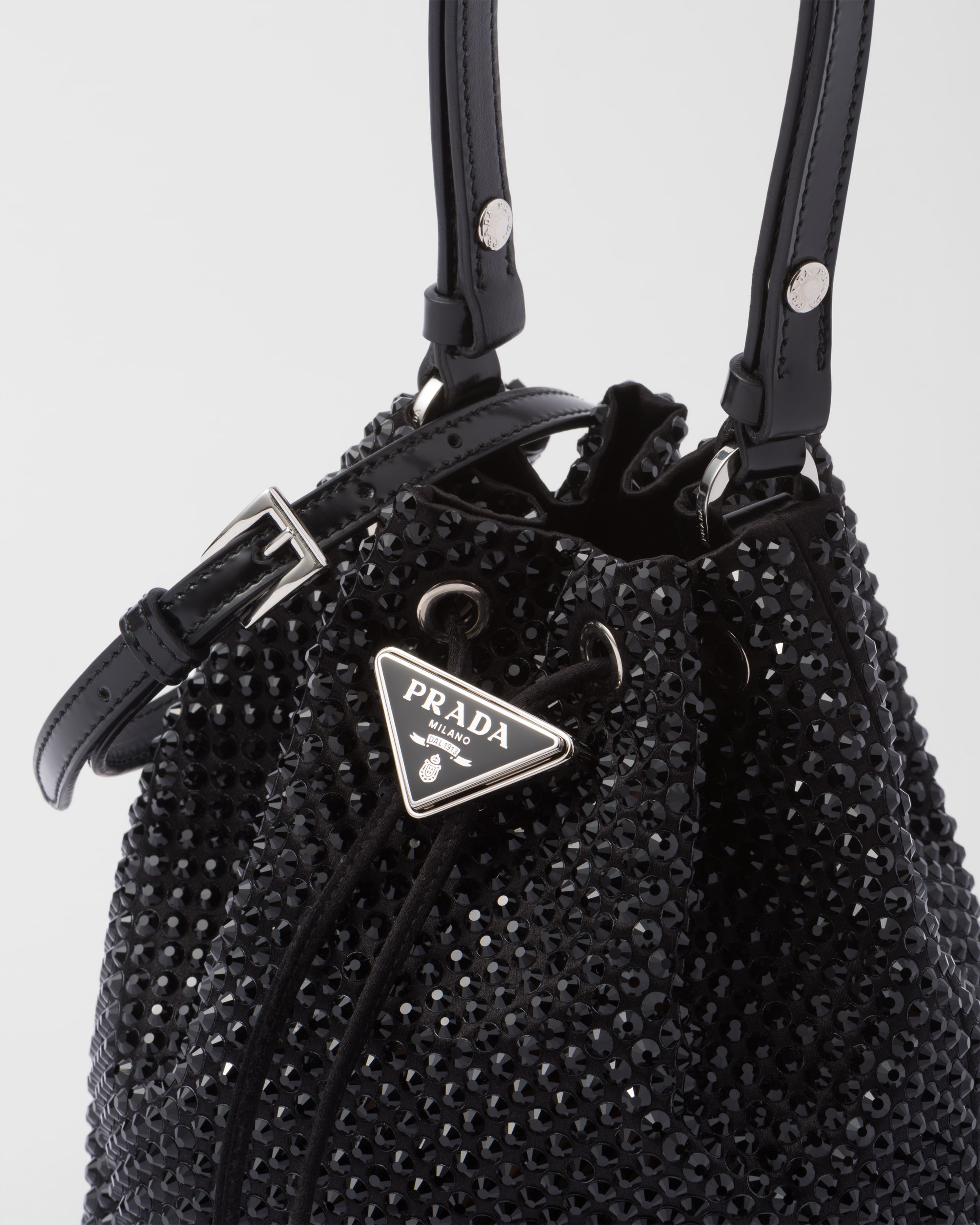 PRADA Satin mini-bag with crystals 1BE067_2AWL_F0002_V_OOO