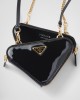 PRADA Triangular patent leather mini pouch 1NR015_069_F03KJ