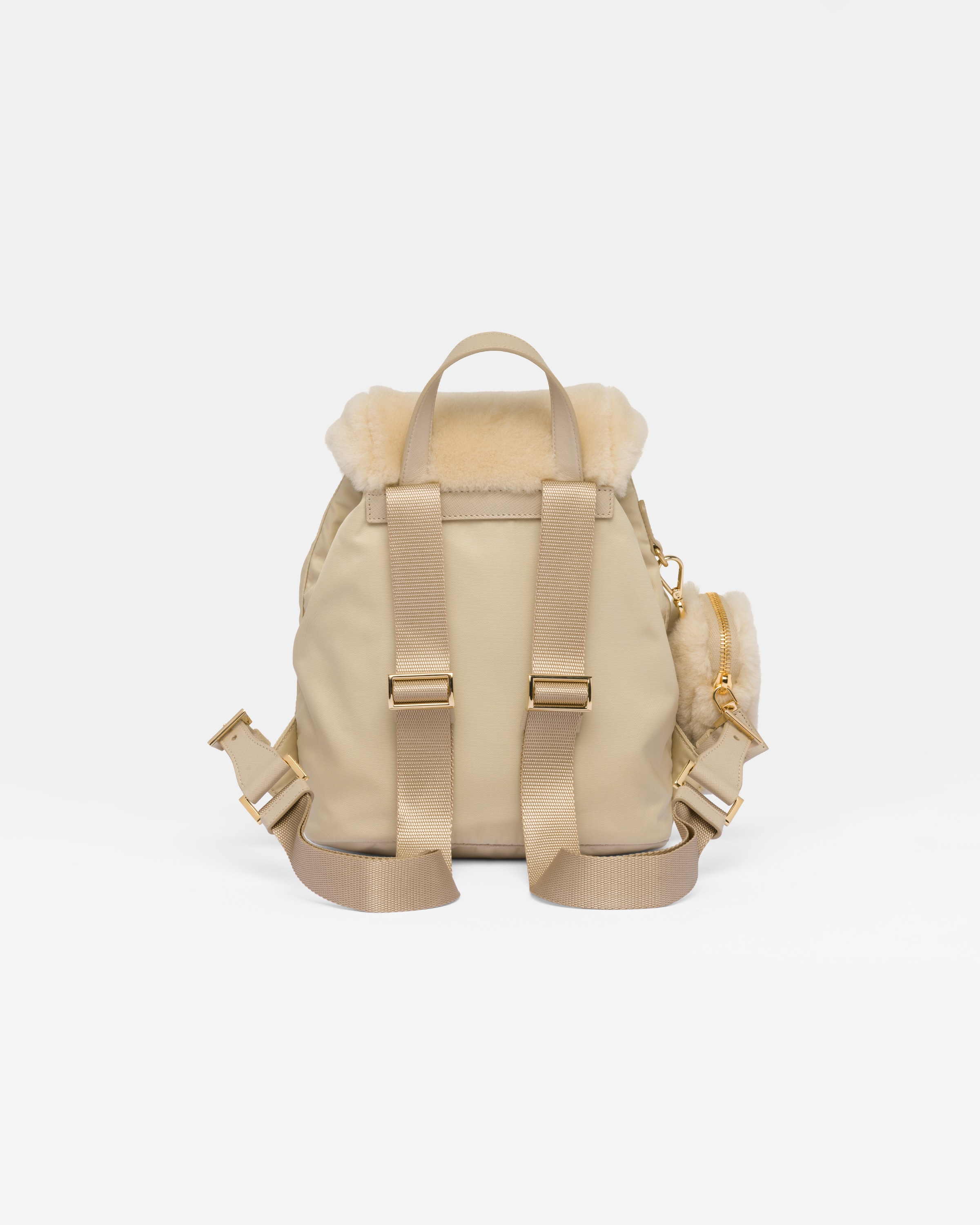 PRADA Re-Nylon and shearling backpack 1BZ074_K4D_F0F24_V_O1M