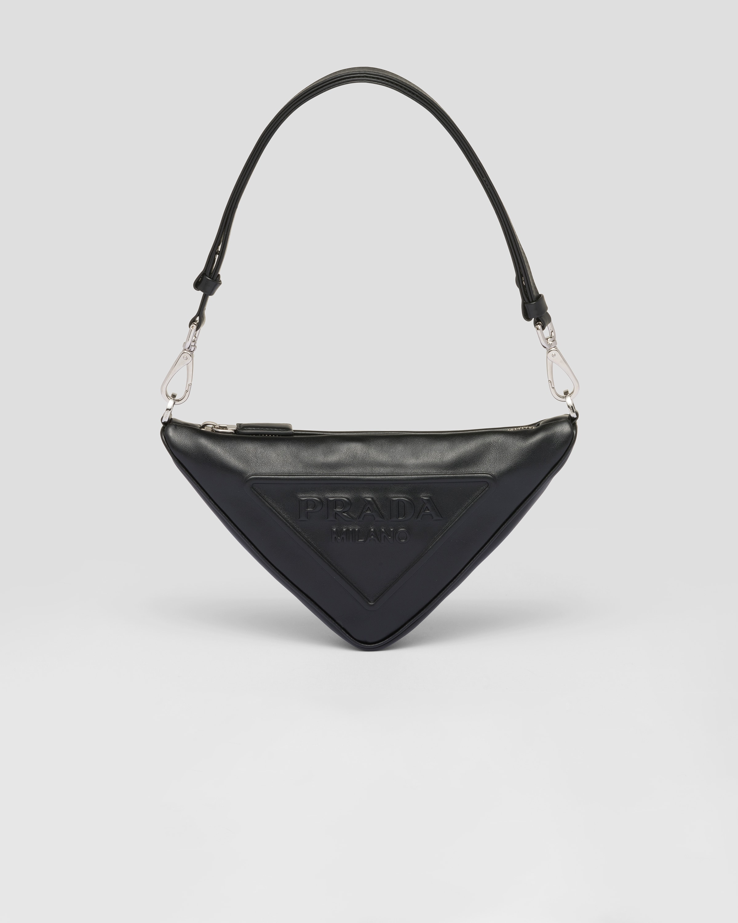 PRADA Triangle leather mini-bag 1BC543_2BYA_F0002_V_YRO