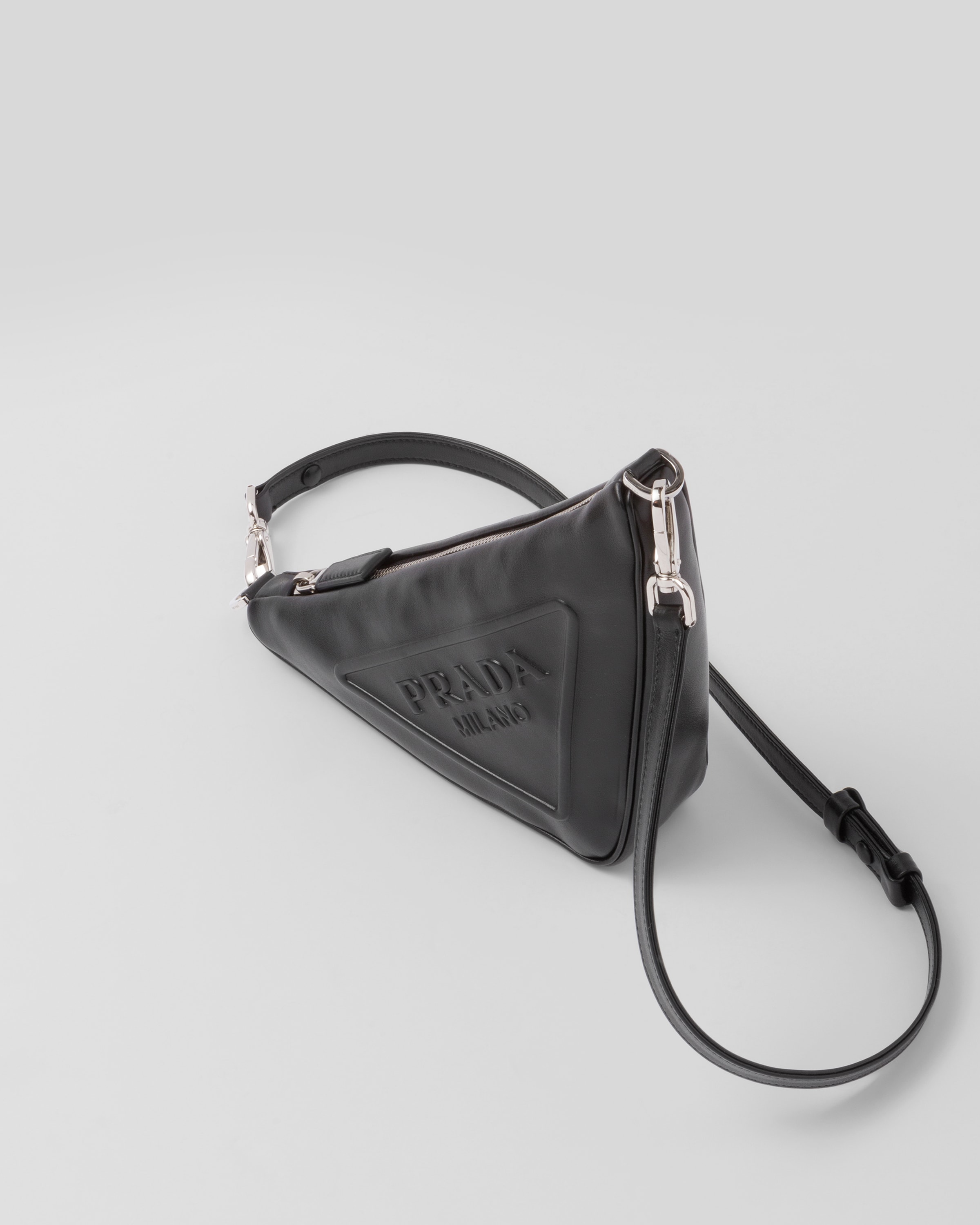 PRADA Triangle leather mini-bag 1BC543_2BYA_F0002_V_YRO