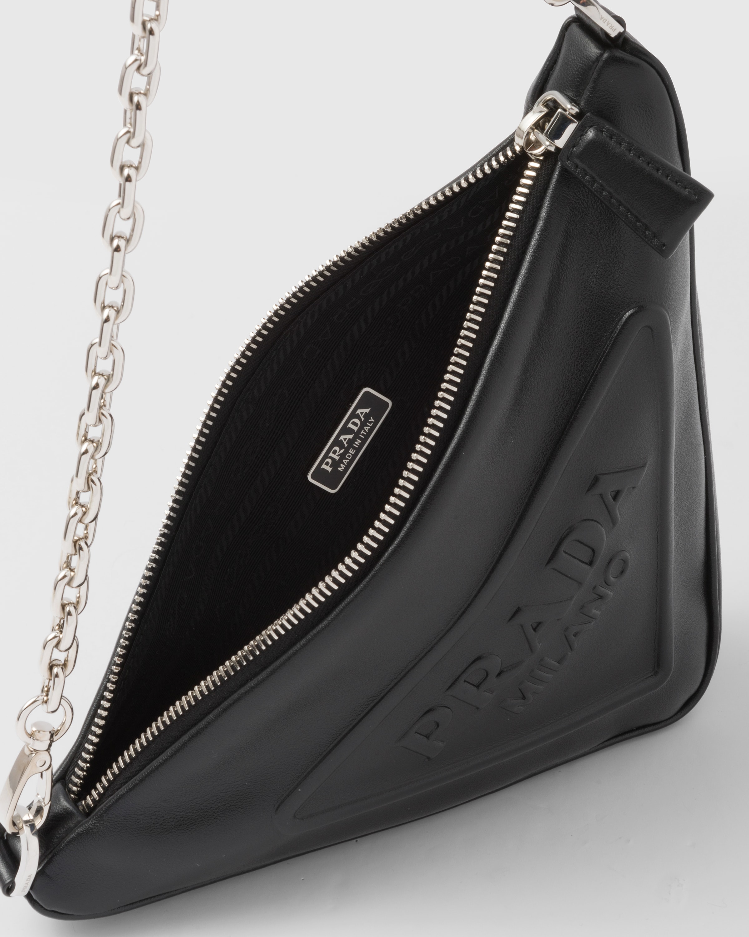 PRADA Triangle leather mini-bag 1BC543_2BYA_F0002_V_YRO