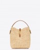 YSL le 37 in woven raffia and vegetable-tanned leather bags 773991GAAD72080