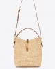 YSL le 37 in woven raffia and vegetable-tanned leather bags 773991GAAD72080