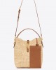 YSL le 37 in woven raffia and vegetable-tanned leather bags 773991GAAD72080