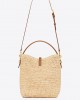 YSL le 37 in woven raffia and vegetable-tanned leather bags 773991GAAD72080