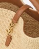 YSL le 37 in woven raffia and vegetable-tanned leather bags 773991GAAD72080