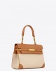 YSL manhattan top handle in canvas and leather bags 788283FAC7T9856