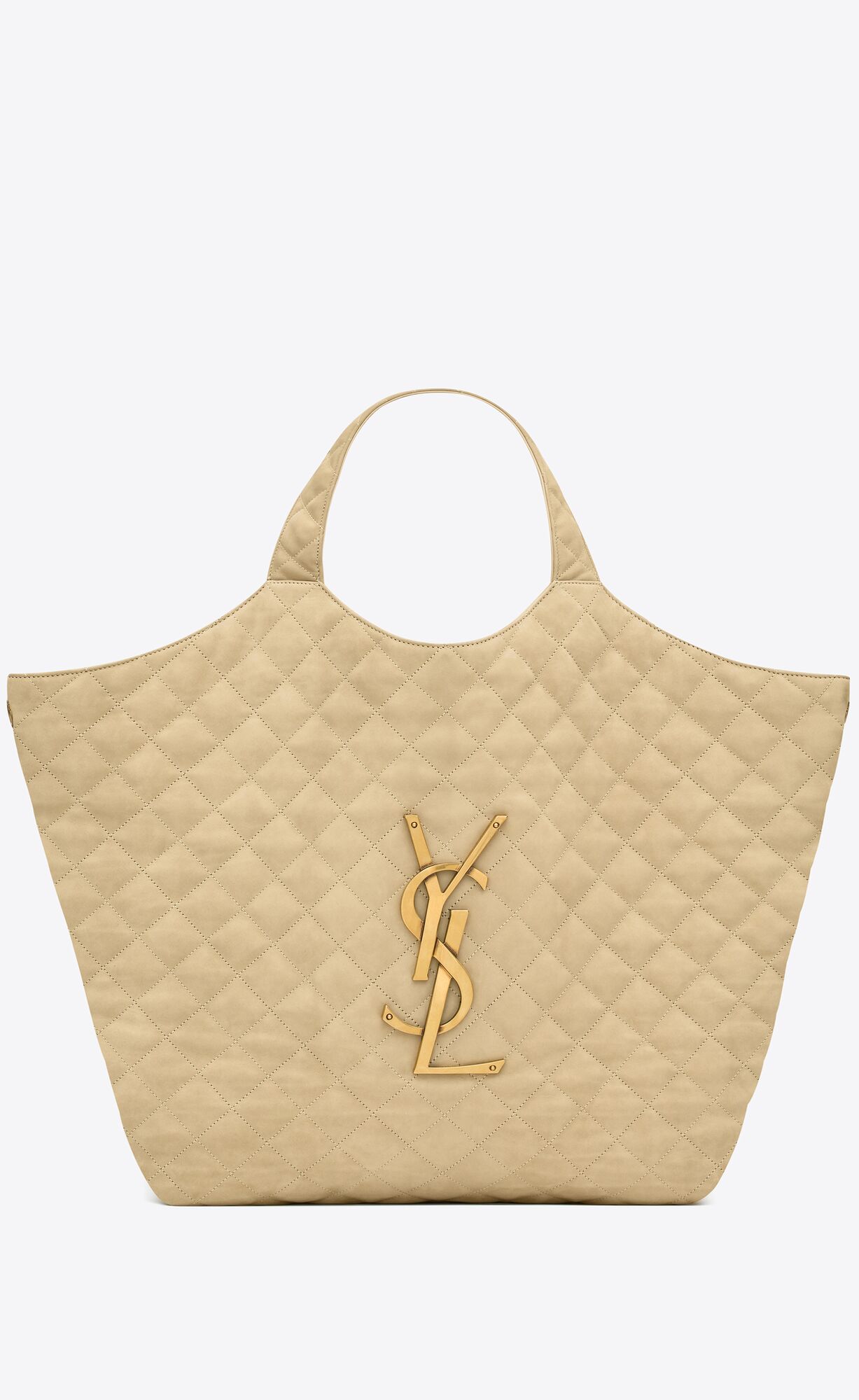 YSL icare maxi shopping bag in quilted nubuck suede bags 698651AABR89748