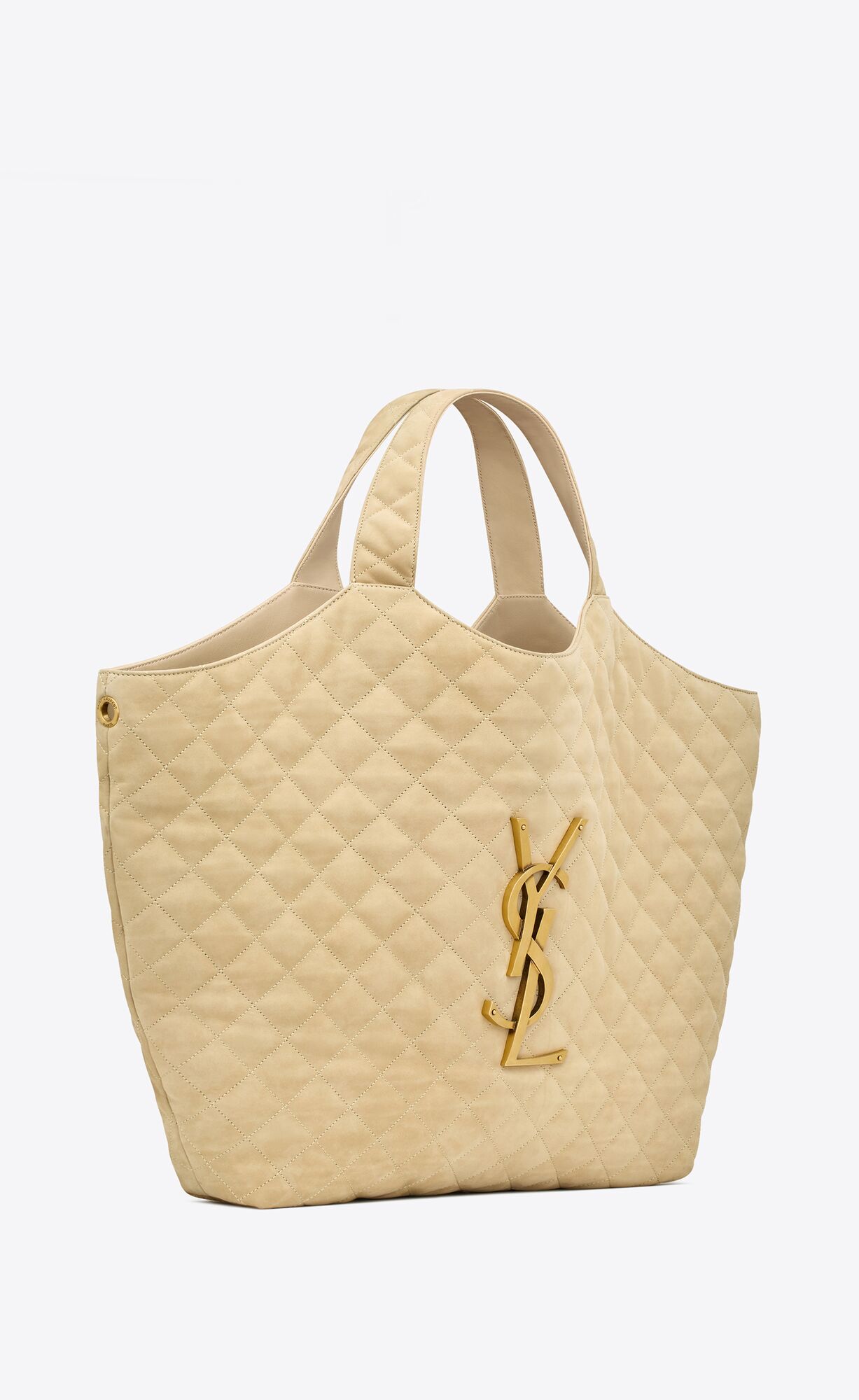 YSL icare maxi shopping bag in quilted nubuck suede bags 698651AABR89748