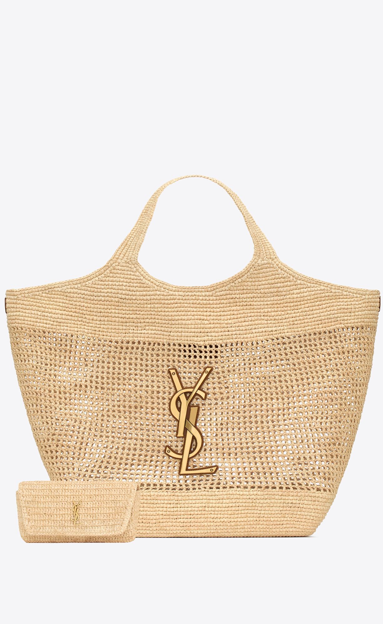 YSL icare in raffia bags 772191GAAEK2063