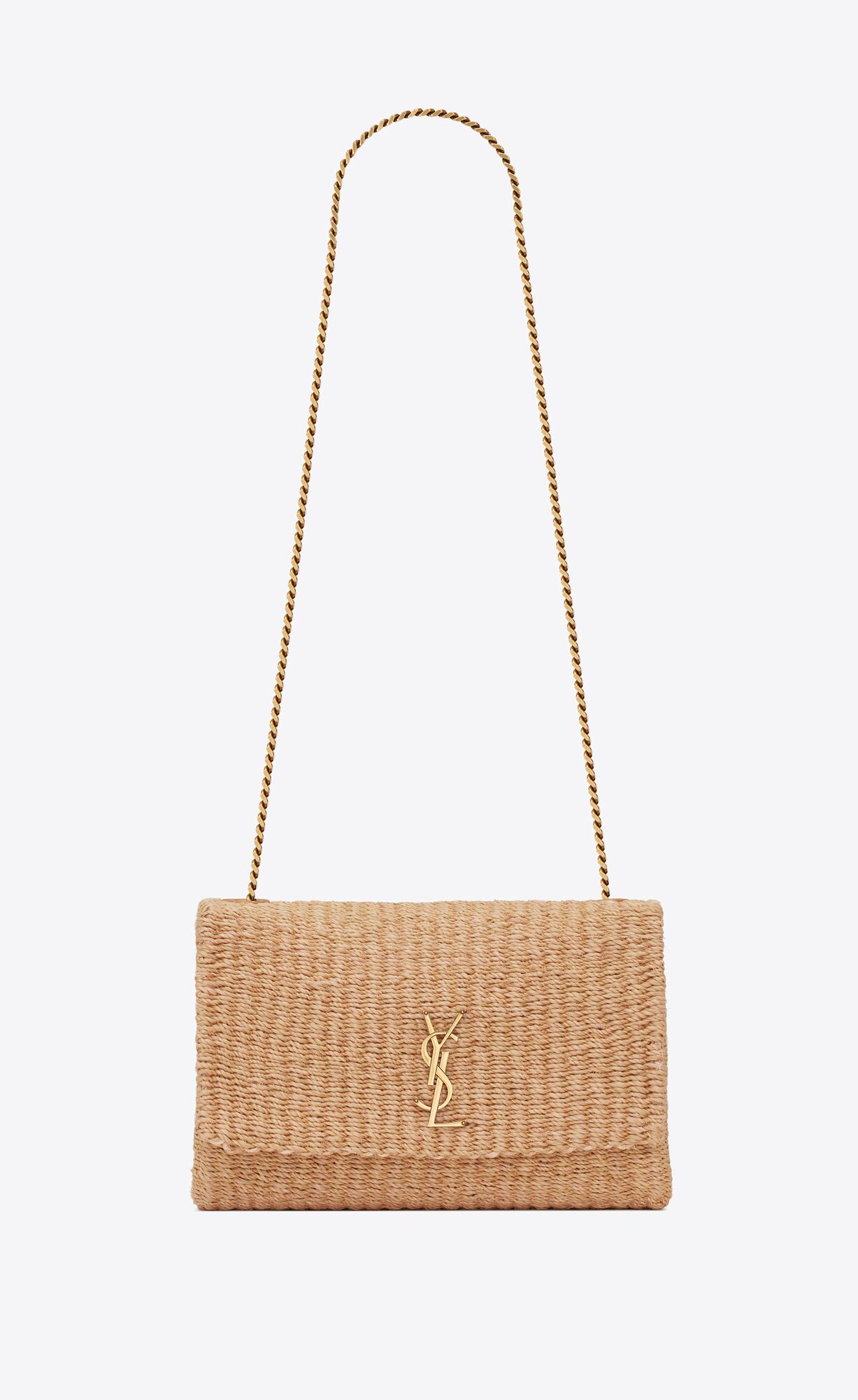 YSL kate medium supple chain bag in raffia bags 580065FABK39551