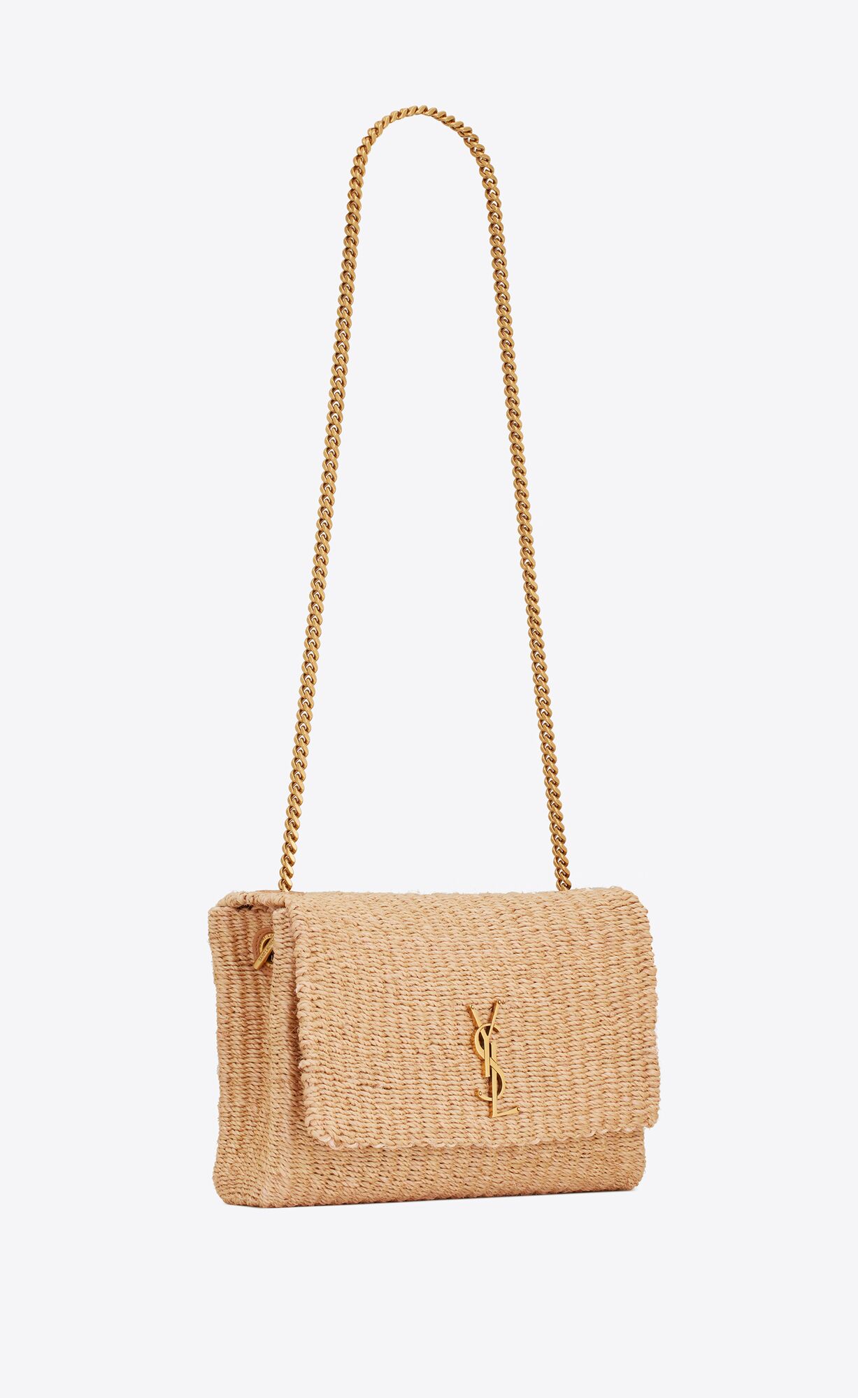 YSL kate medium supple chain bag in raffia bags 580065FABK39551