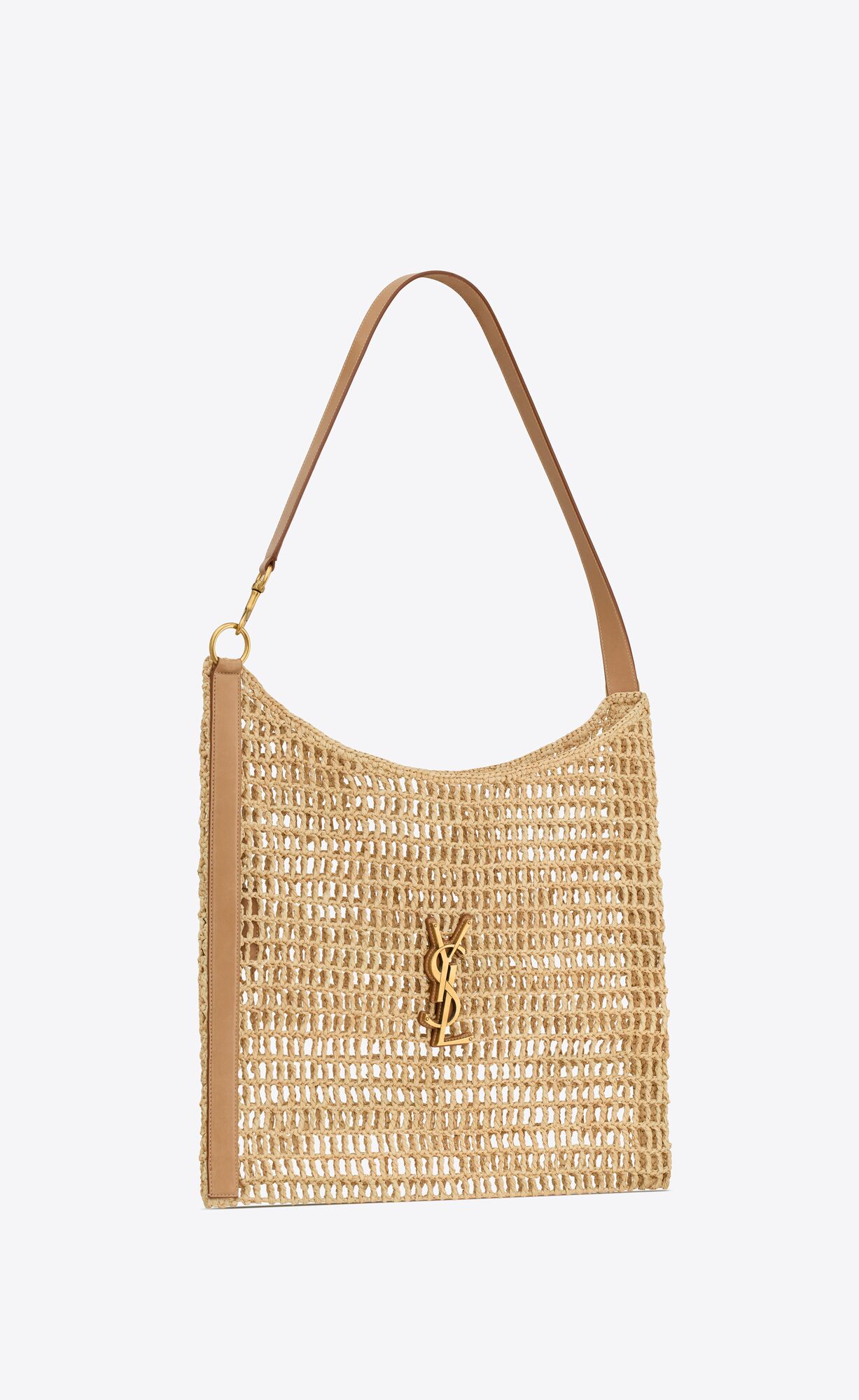 YSL oxalis in raffia crochet and leather bags 773984GAAEB9718