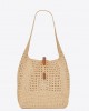 YSL le 5 a 7 in raffia crochet and smooth leather bags 690941GAAAR2080