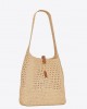 YSL le 5 a 7 in raffia crochet and smooth leather bags 690941GAAAR2080